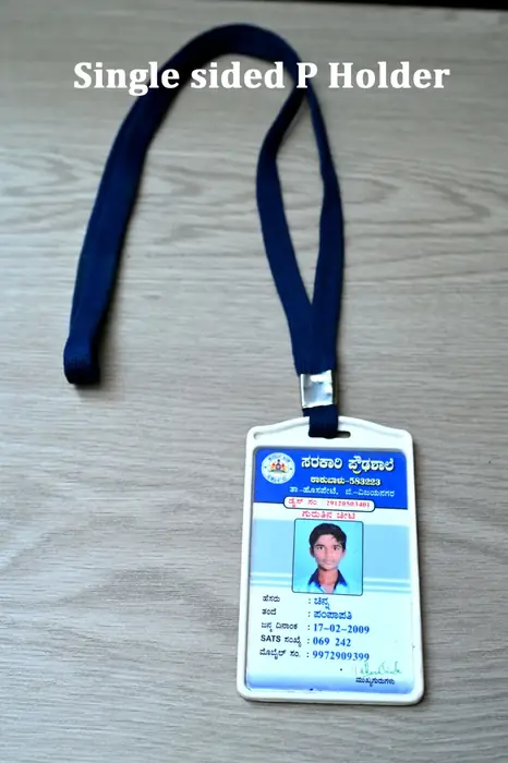 Single-sided ID card holder
